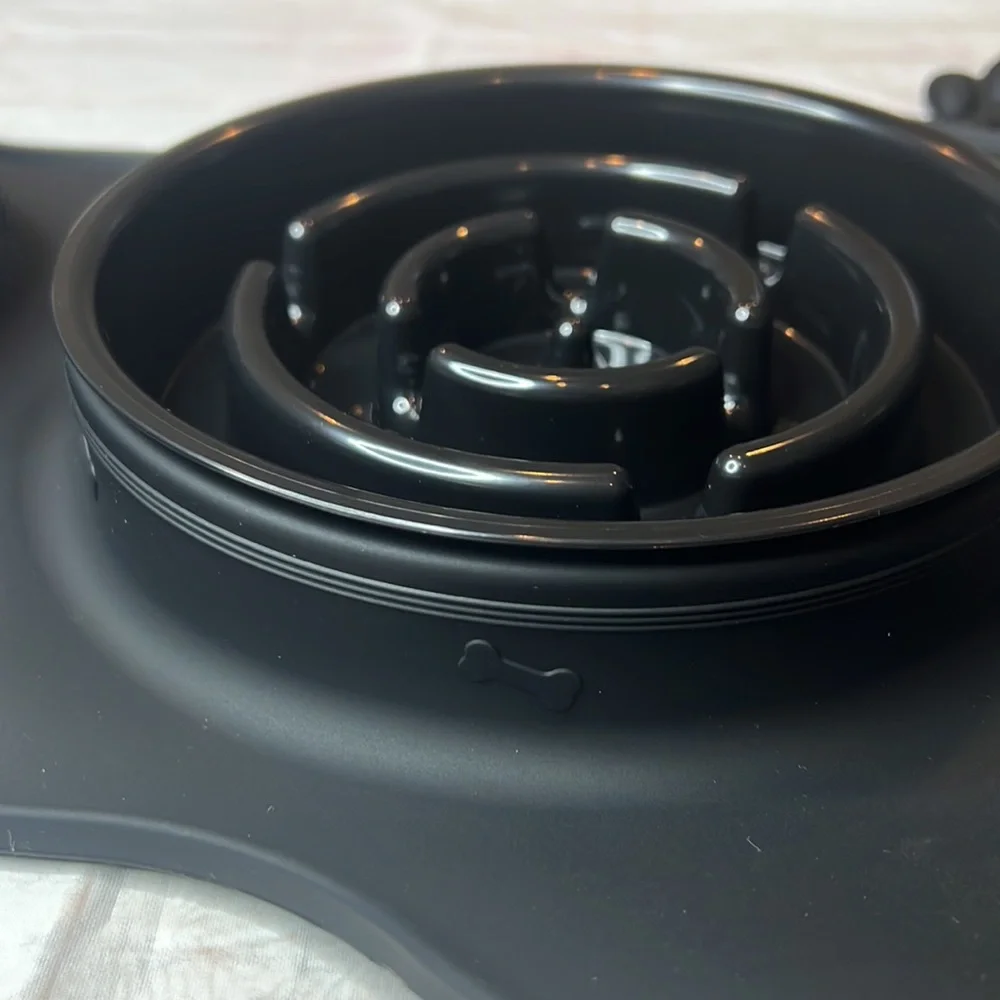 Slow Feeder & Water Bowl for Medium Dogs